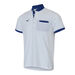 CONTRAST STAND COLLAR TRAINING POLO MEN White / Mazarine Blue