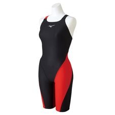 EXER SUITS HALF SUIT FOR SWIMMING PRACTICE WOMEN Black / Red