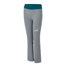 STRETCHY YOGA LONG PANTS WOMEN Heather Grey / Shaded Spruce