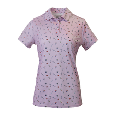 JAPANESE SUMMER PRINT POLO WOMEN Light Purple