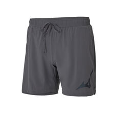 BRUSH PRINT RUNNING SPLIT SHORTS MEN Charcoal Grey