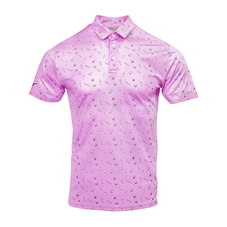 JAPANESE SUMMER PRINT POLO MEN Light Purple
