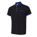 CONTRAST STAND COLLAR TRAINING POLO MEN Black / Shaded Spruce