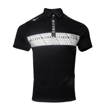 MIZUNO CHEST PRINT POLO MEN Black