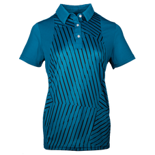 LINEAR PRINT POLO WOMEN Blue Sapphire