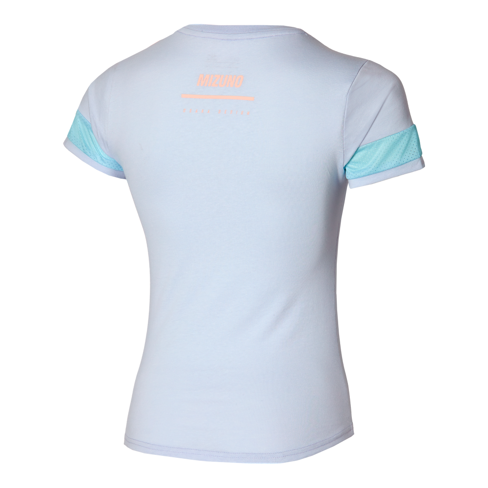 ATHLETICS MIZUNO TEE WOMEN Halogen Blue