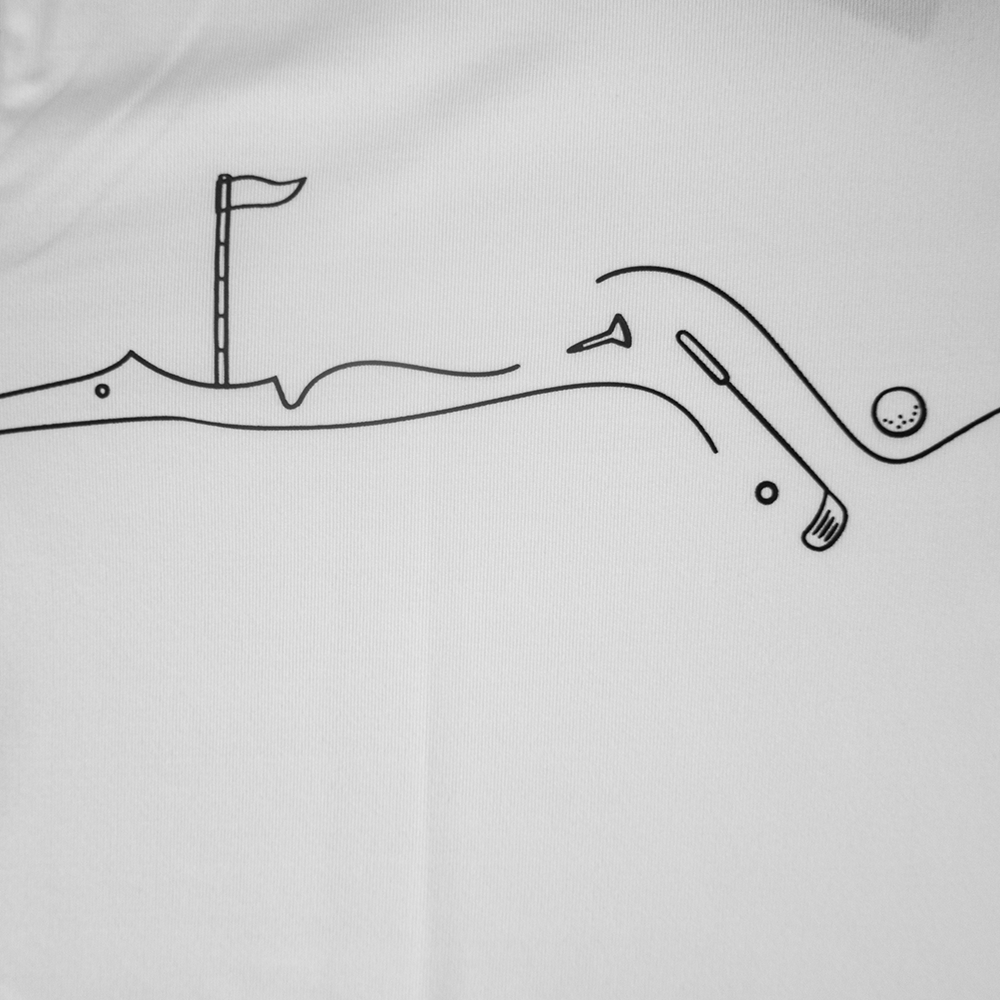 GOLF COURSE PRINT POLO WOMEN White