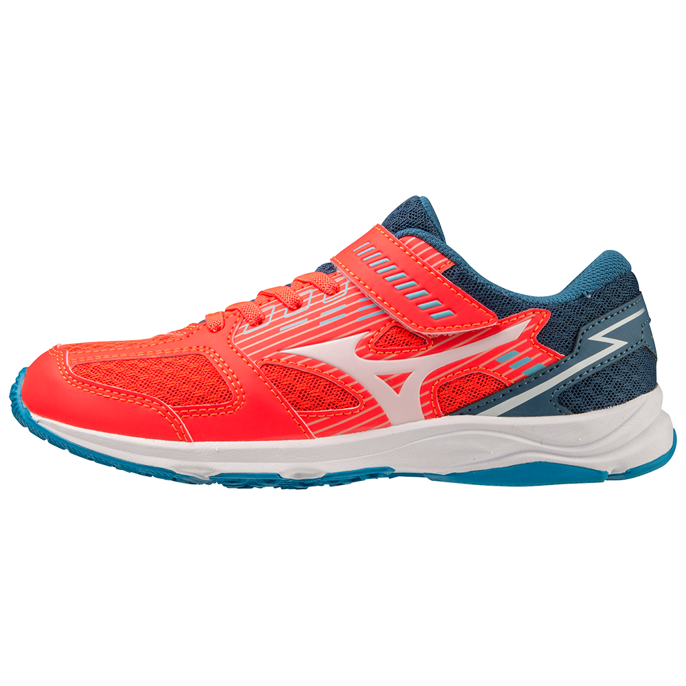 SPEED STUDS 3 BELT JR Coral Red / White / Light Blue