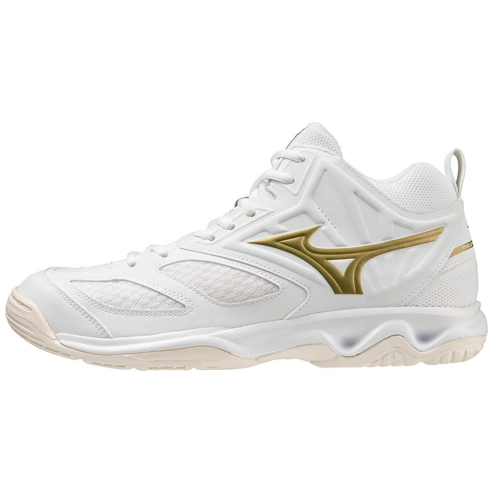 MIZUNO DYNABLITZ MID UNISEX White / Gold / Snow White