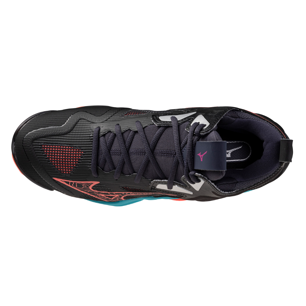 WAVE MOMENTUM 3 MID UNISEX Black / Neon Flame / Peacock Blue