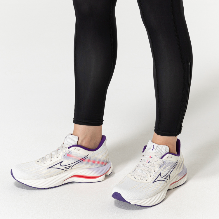 WAVE INSPIRE 21 WOMEN MIZUNO Snow White / Vintage Indigo / Camellia Rose