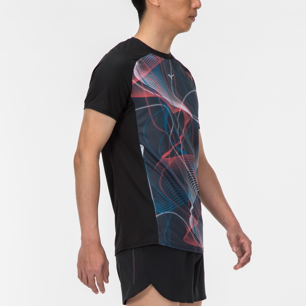AURORA DRY AEROFLOW PREMIUM TEE MEN Black / Multi