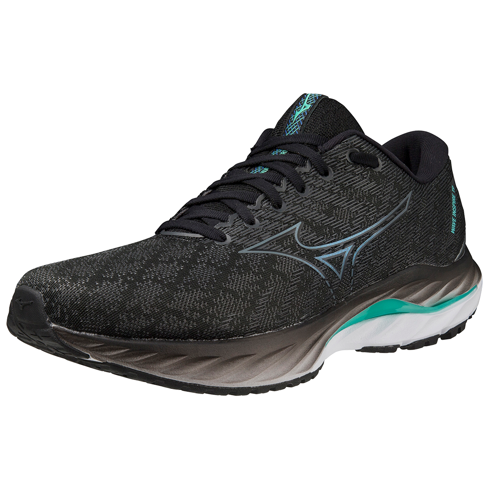 WAVE INSPIRE 19 2E WIDE MEN Black / Metallic Gray / Biscay Green