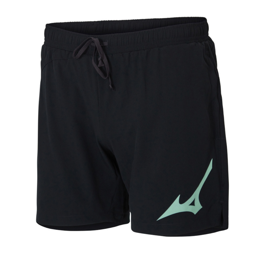 BRUSH PRINT RUNNING SPLIT SHORTS MEN Black
