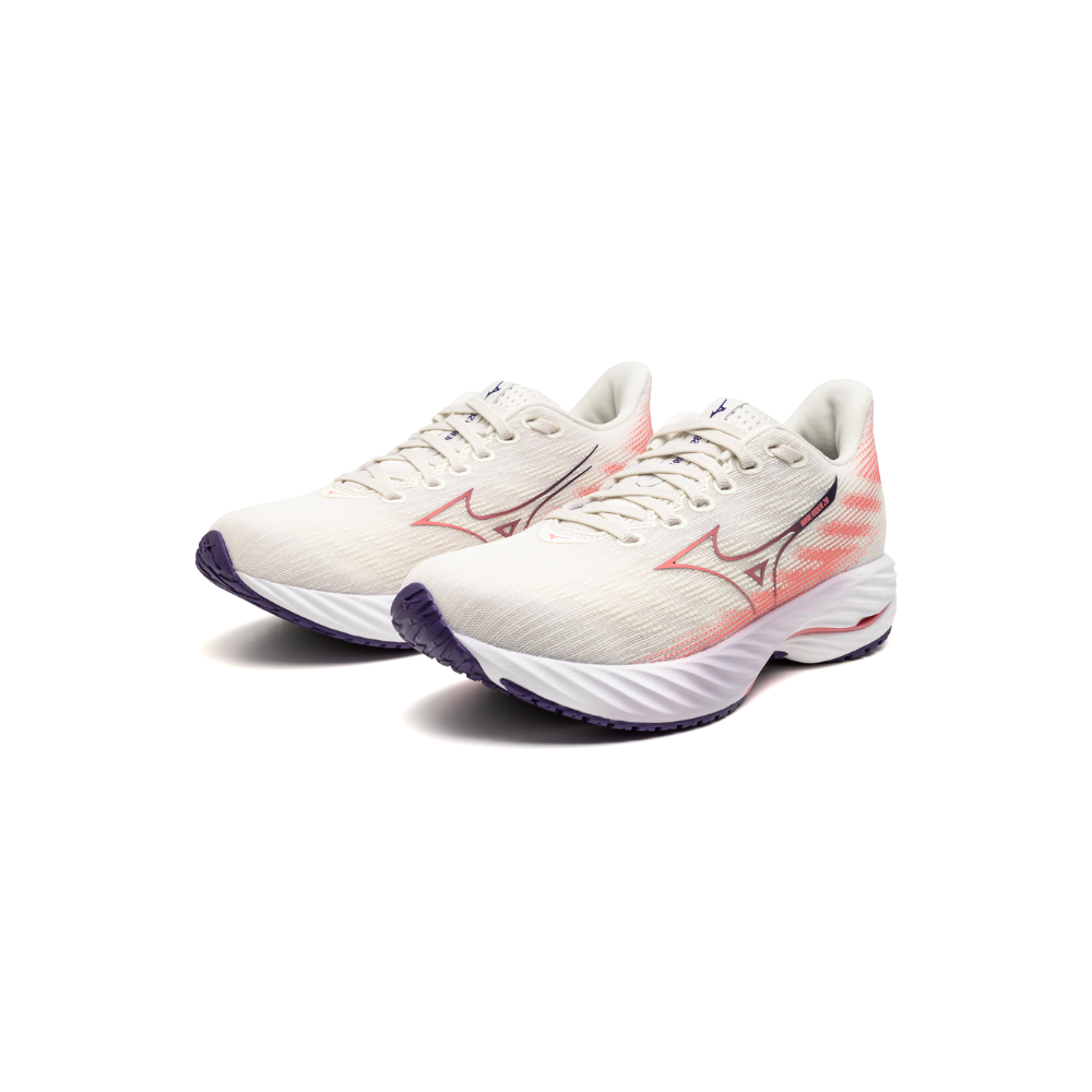 WAVE RIDER 28 WOMEN MIZUNO Snow White / Camellia Rose / Vintage Indigo