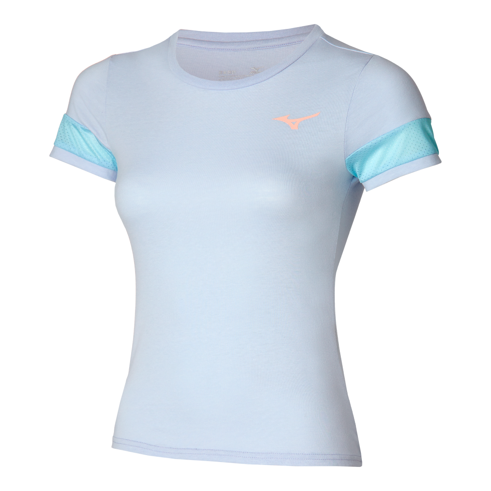 ATHLETICS MIZUNO TEE WOMEN Halogen Blue