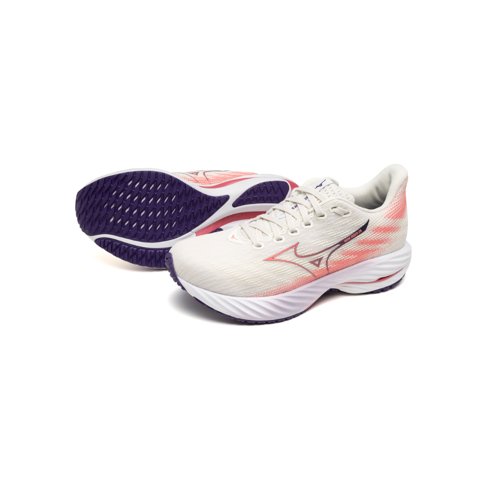 WAVE RIDER 28 WOMEN MIZUNO Snow White / Camellia Rose / Vintage Indigo