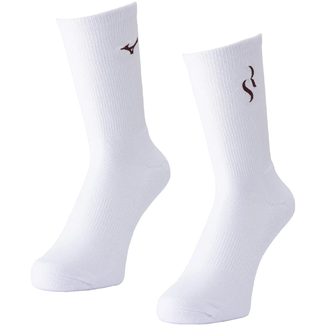 SR4 MIDDLE SOCKS UNISEX White / Maroon Red