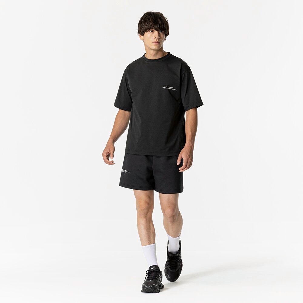 STRETCH SWEAT SHORTS UNISEX Black