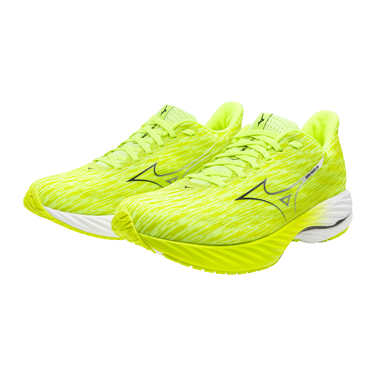 WAVE RIDER 28 2E WIDE MEN Mizuno Neo Line / Black / Acid Lime