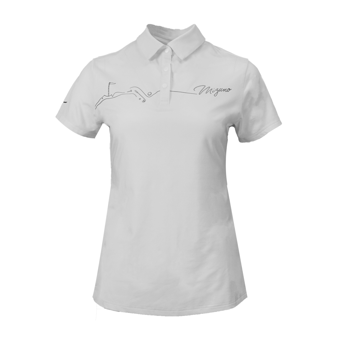 GOLF COURSE PRINT POLO WOMEN White
