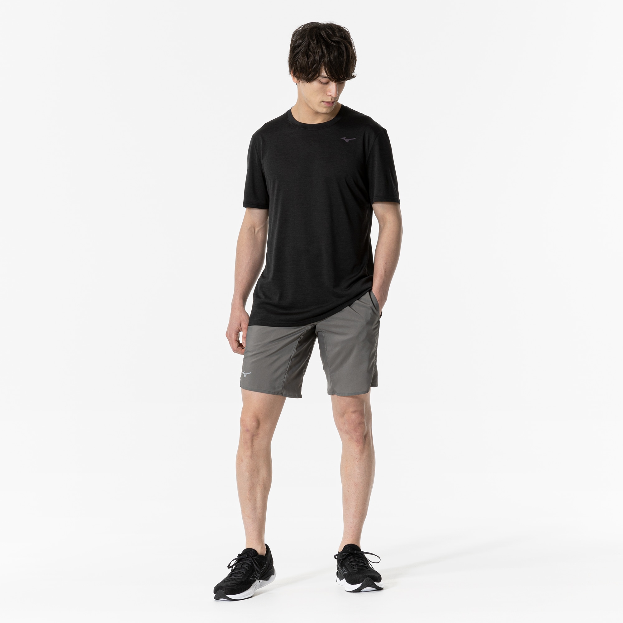 MULTI POCKET RUNNING SHORTS UNISEX (SLIM FIT) Cast Charcoal