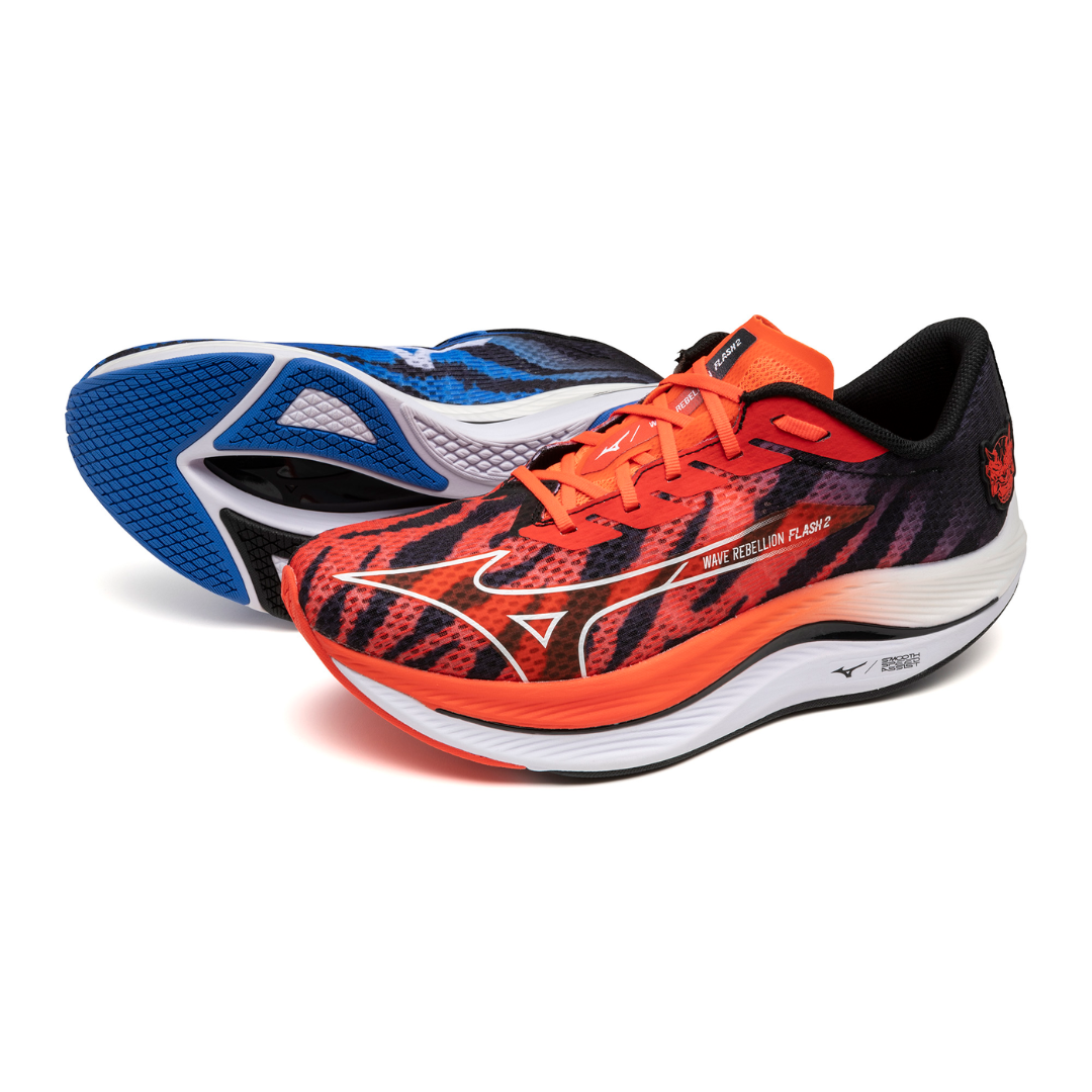 WAVE REBELLION FLASH 2 UNISEX MIZUNO Ignition Red / White / Baseball Blue
