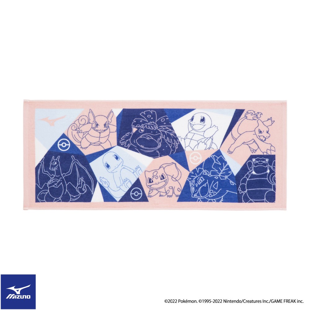 POKEMON FACE TOWEL Pink / Navy / Blue