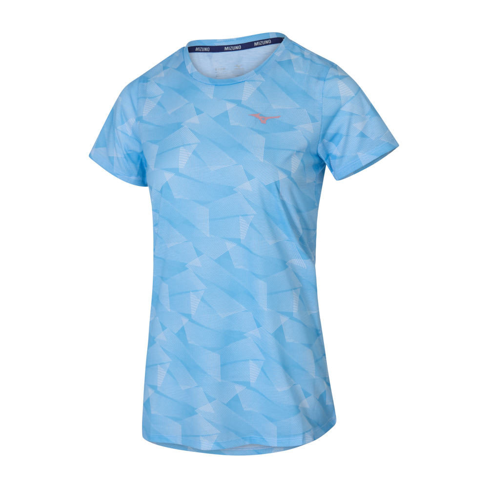 FULL GRAPHIC PRINT RUNNING SLIM TEE WOMEN Illusion Blue