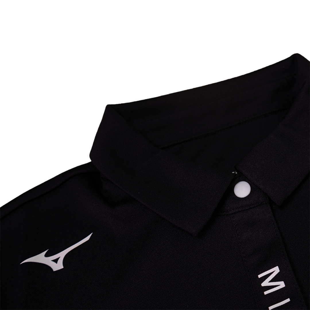 MIZUNO CHEST PRINT POLO WOMEN Black