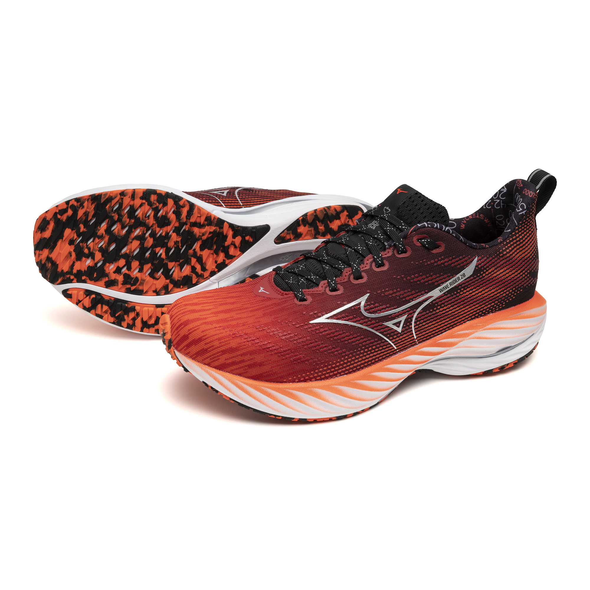 WAVE RIDER 28 AMSTERDAM UNISEX Mizuno Ignition Red / Celebrative Silver / Black