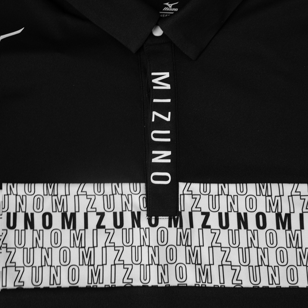 MIZUNO CHEST PRINT POLO WOMEN Black
