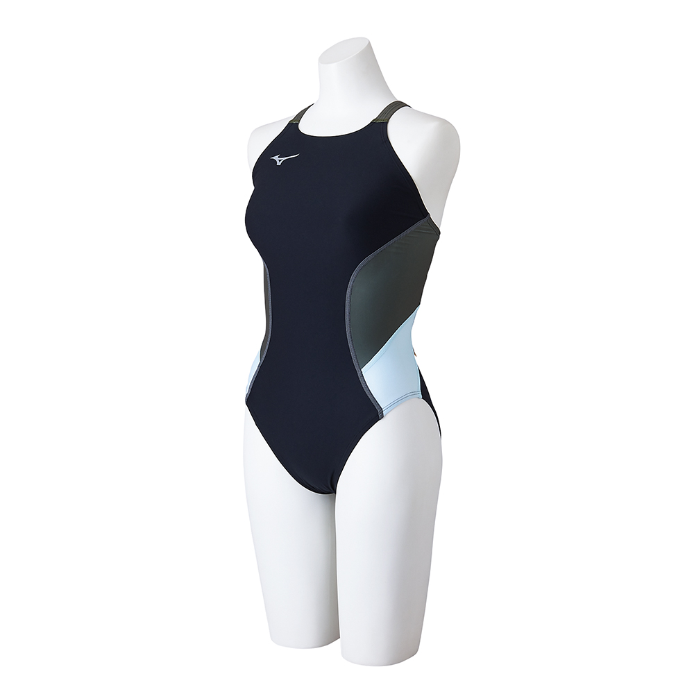 EXER SUITS MEDIUM CUT FOR SWIMMING PRACTICE WOMEN Black / Khaki