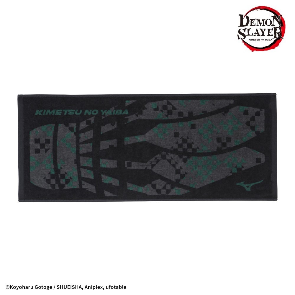 DEMON SLAYER: KIMETSU NO YAIBA FACE TOWEL Black / Green