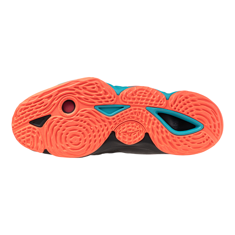WAVE MOMENTUM 3 MID UNISEX Black / Neon Flame / Peacock Blue