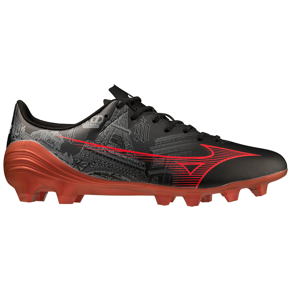 MIZUNO ALPHA α SELECT SR4 Black/ High Risk Red/ Black