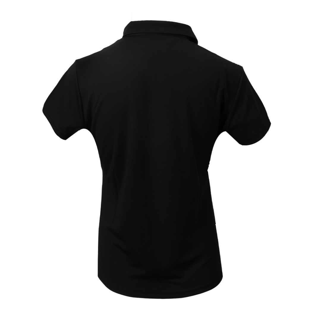 MIZUNO CHEST PRINT POLO WOMEN Black