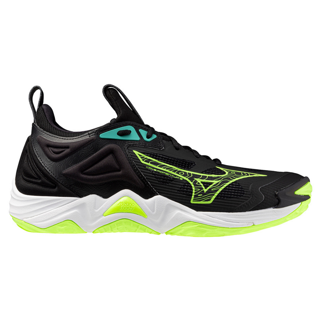 WAVE MOMENTUM 3 UNISEX Black / MIZUNO Neo Lime / Atlantis