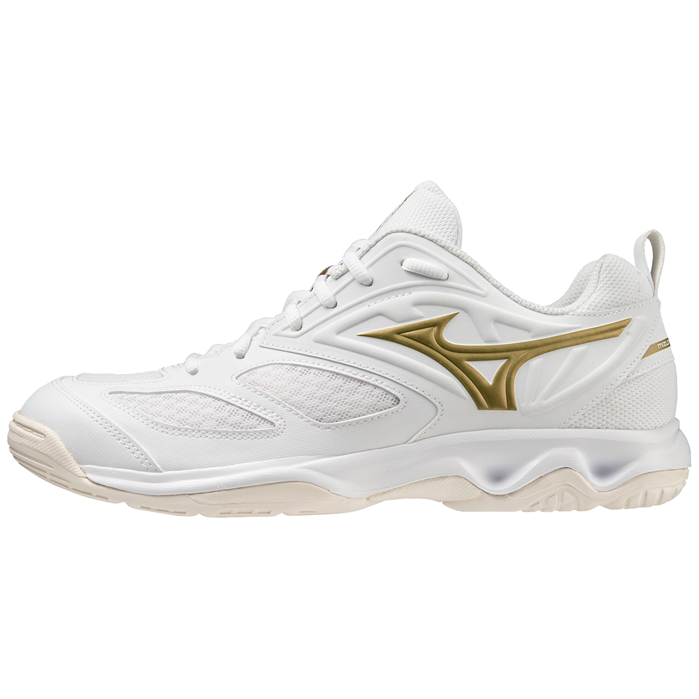 MIZUNO DYNABLITZ UNISEX White / Gold / Snow White