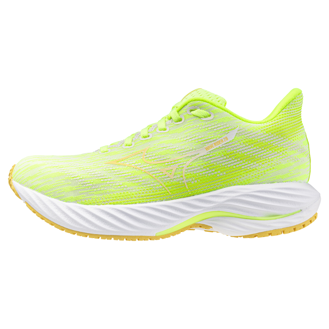 WAVE RIDER 28 WOMEN Mizuno Neo Lime / Flax / Mizuno Snow White