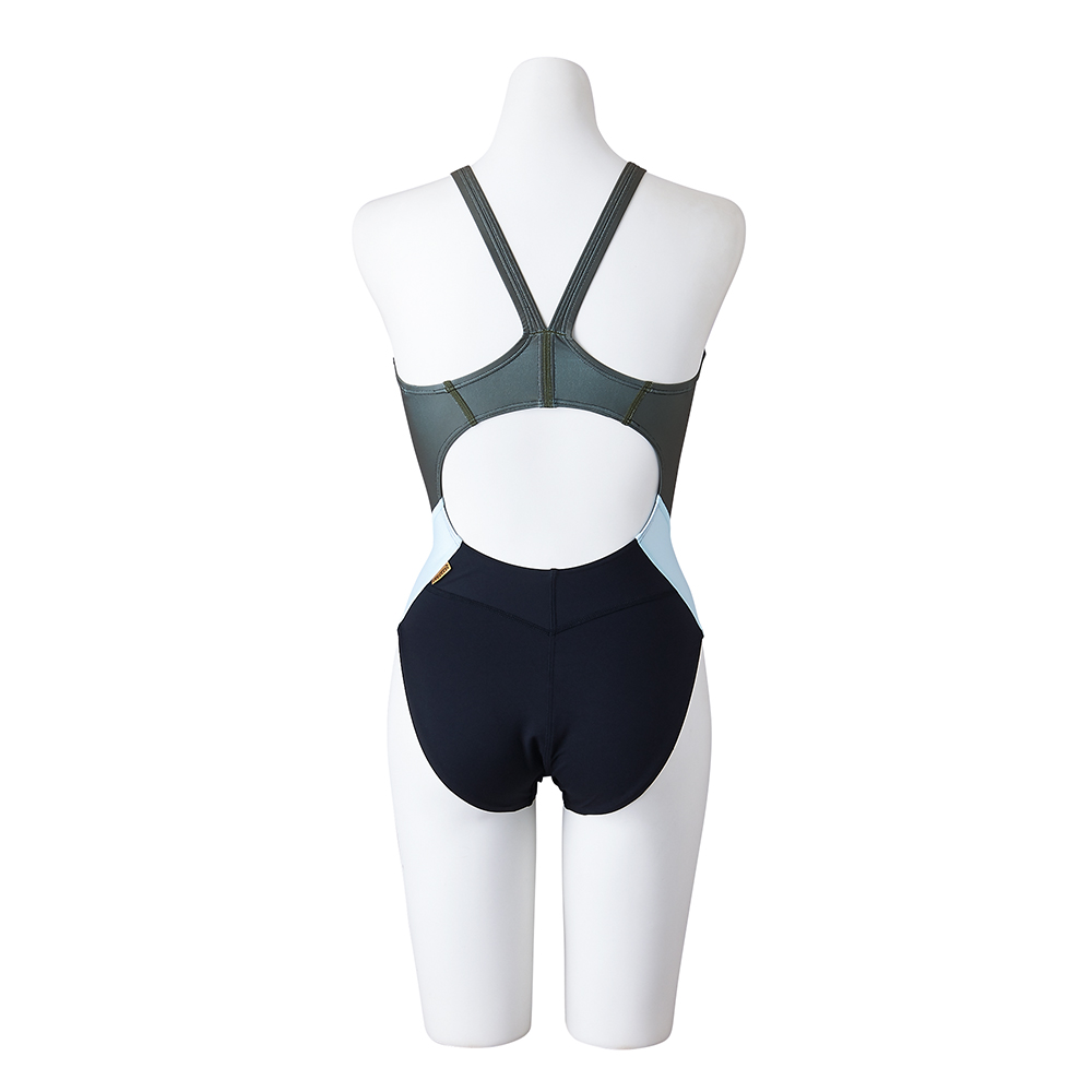 EXER SUITS MEDIUM CUT FOR SWIMMING PRACTICE WOMEN Black / Khaki