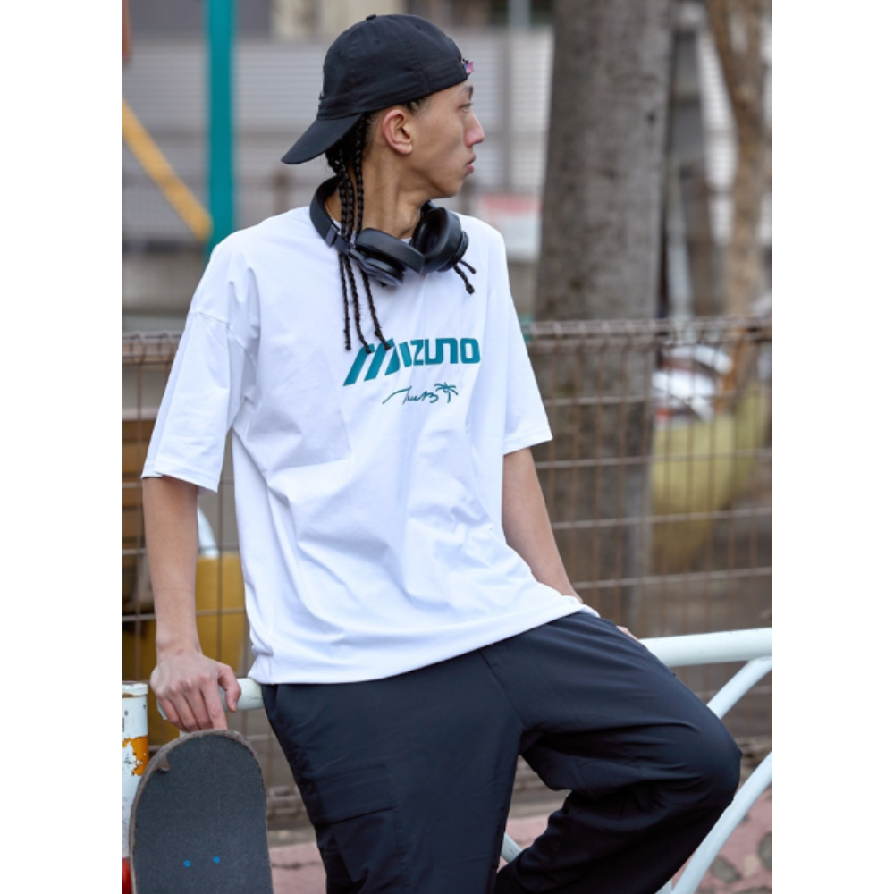 SHORT SLEEVE MIZUNO TEE UNISEX White