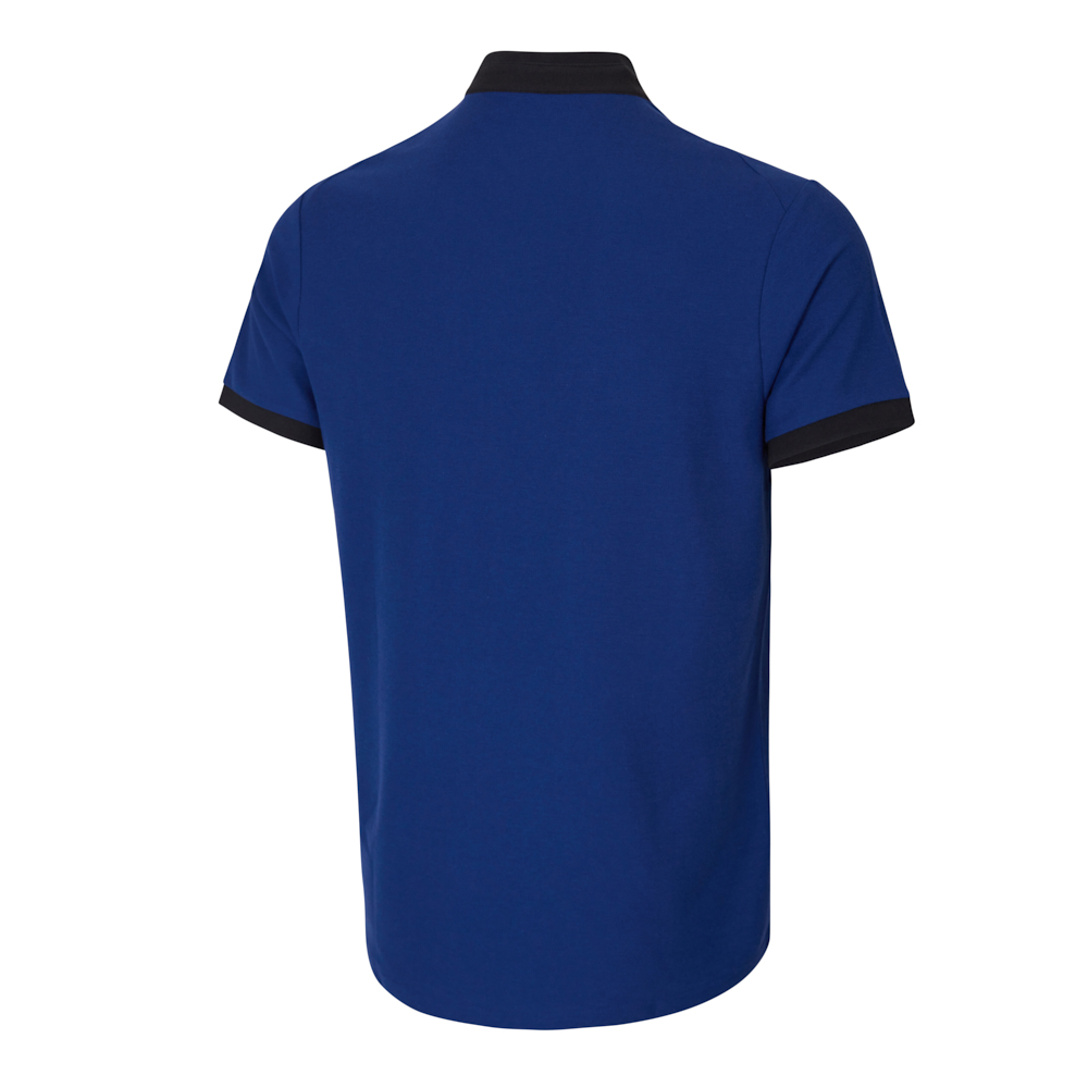 CONTRAST STAND COLLAR TRAINING POLO MEN Mazarine Blue / Black