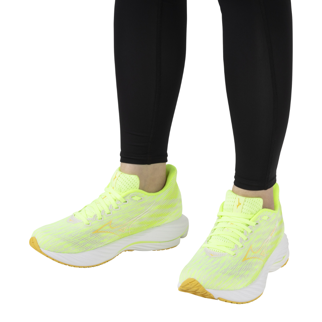 WAVE RIDER 28 WOMEN Mizuno Neo Lime / Flax / Mizuno Snow White