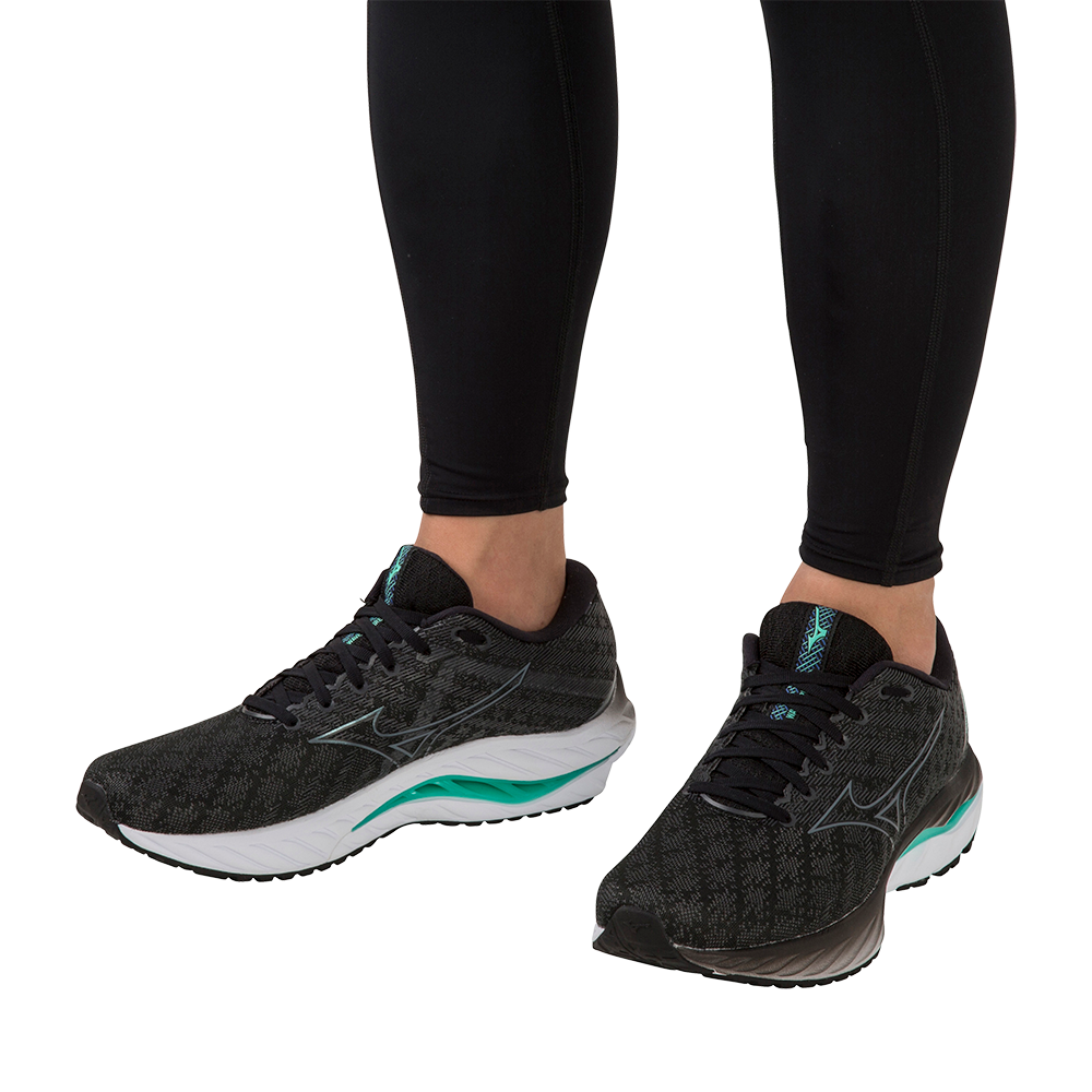 WAVE INSPIRE 19 2E WIDE MEN Black / Metallic Gray / Biscay Green