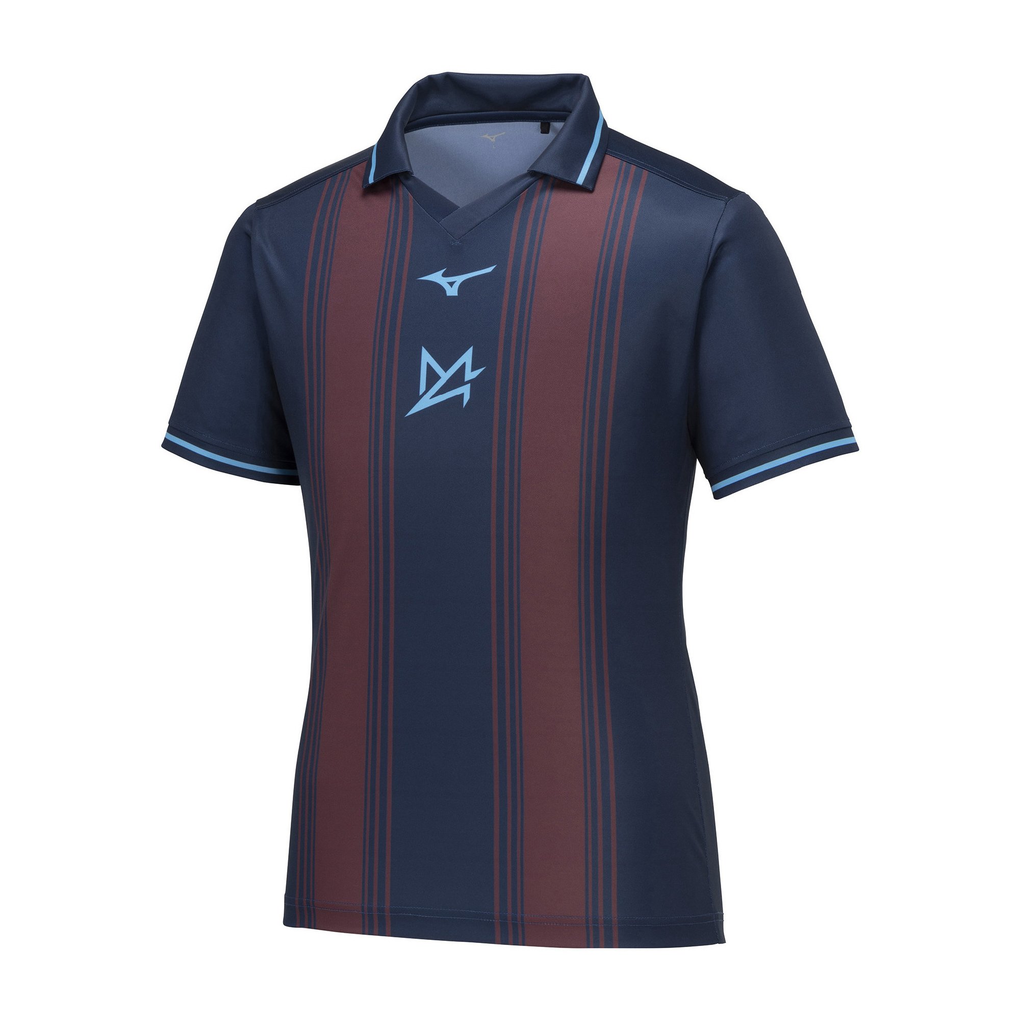 ALPHA STRIPE TEE UNISEX Navy Blue / Brown