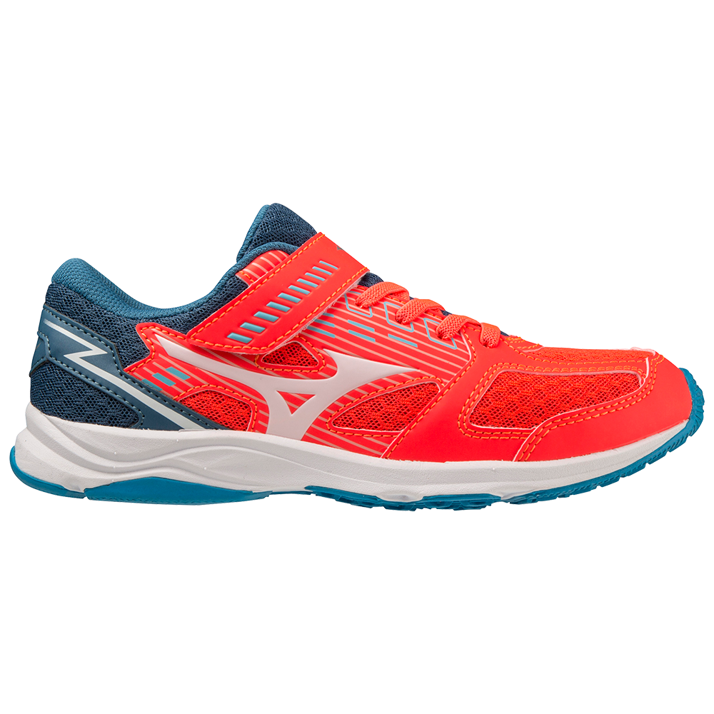 SPEED STUDS 3 BELT JR Coral Red / White / Light Blue