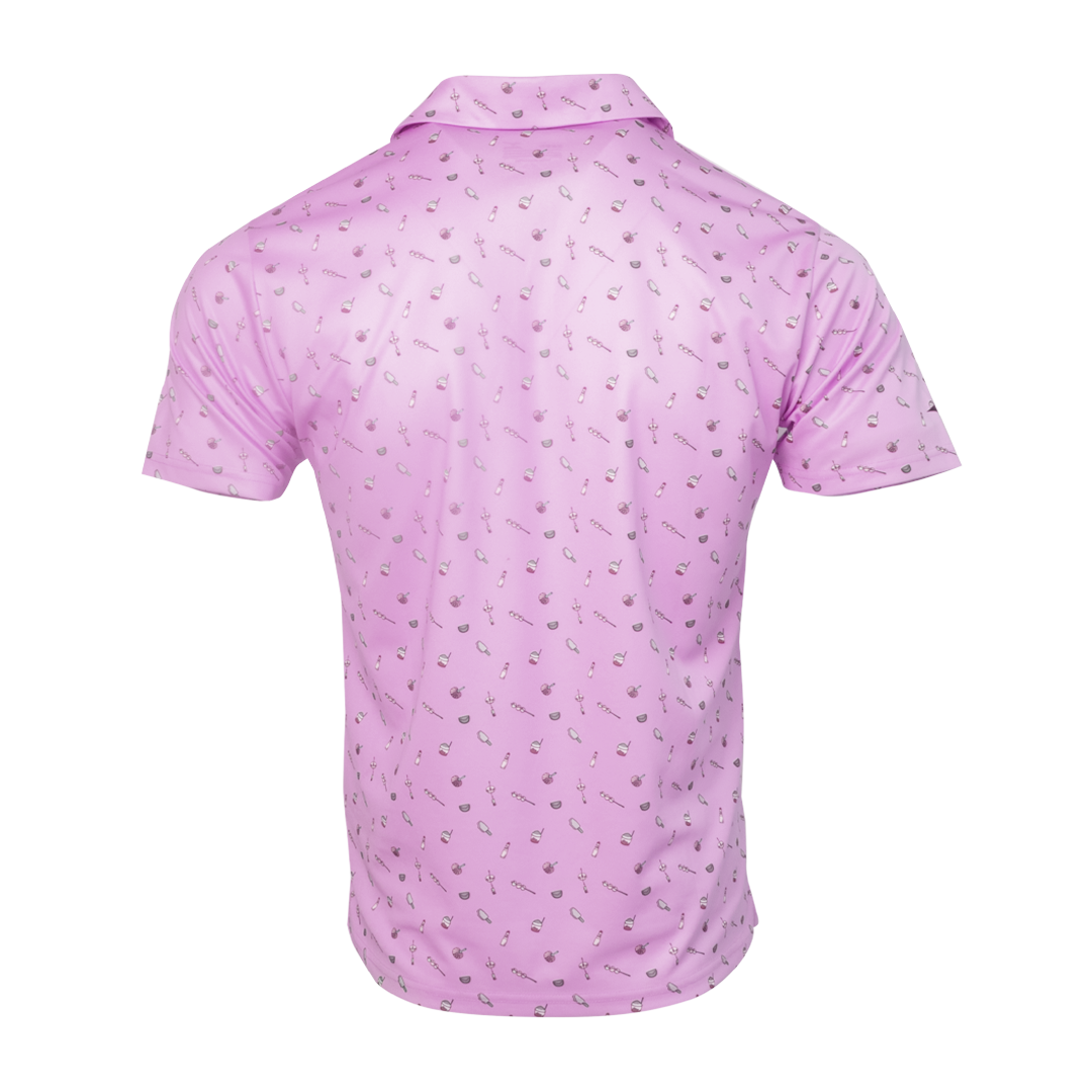 JAPANESE SUMMER PRINT POLO MEN Light Purple