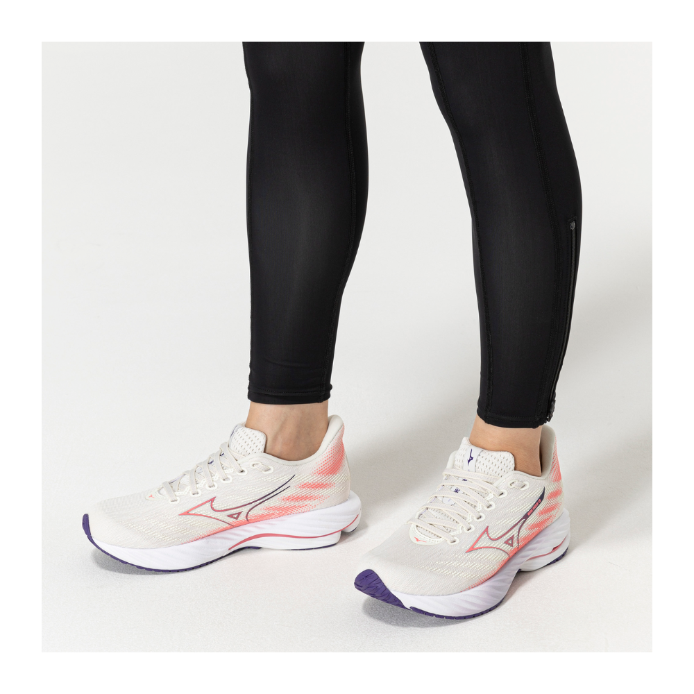 WAVE RIDER 28 WOMEN MIZUNO Snow White / Camellia Rose / Vintage Indigo
