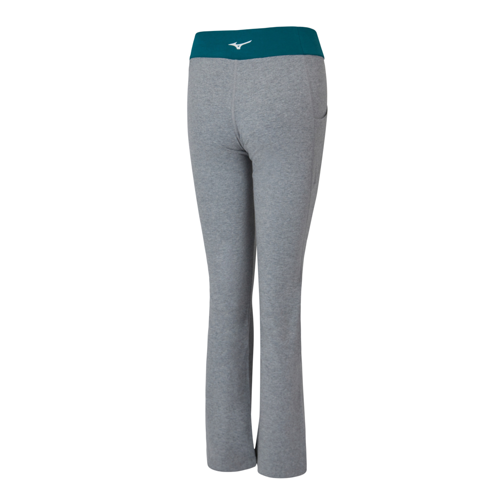 STRETCHY YOGA LONG PANTS WOMEN Heather Grey / Shaded Spruce